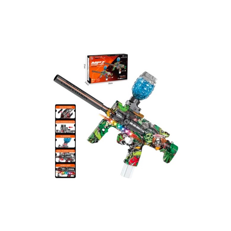 Pistola Mp7 hidrogel colores 2025