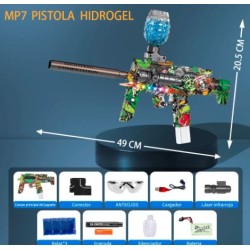 Pistola Mp7 hidrogel colores 2025