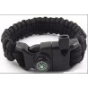 PULSERA PARACORD SUPERVIVENCIA CON PEDERNAL Y SILBATO