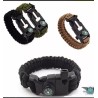 PULSERA PARACORD SUPERVIVENCIA CON PEDERNAL Y SILBATO