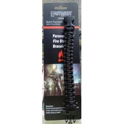 PULSERA PARACORD SUPERVIVENCIA CON PEDERNAL Y SILBATO