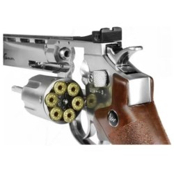 REVOLVER DAN WESSON PLATA 8″ CO2