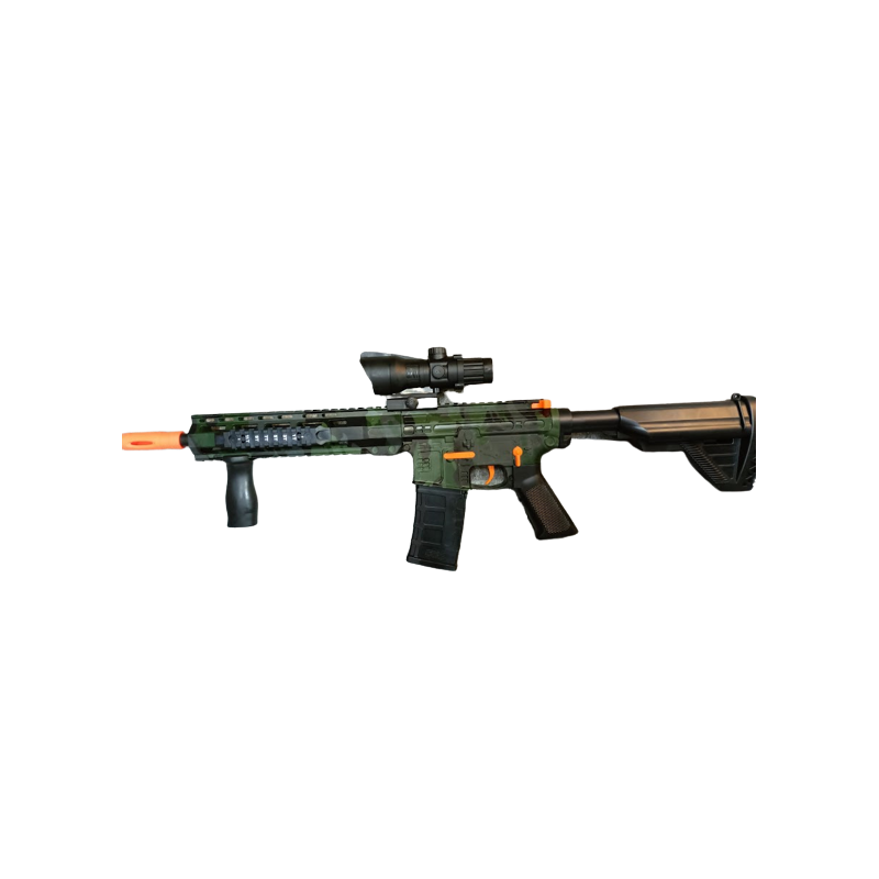 Rifle M416 CAMUFLAJE VERDE Hidrogel