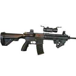 Rifle M416 negro con tambor y cargador hidrogel