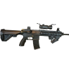 Rifle M416 negro con tambor y cargador hidrogel