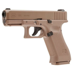 Pistola Glock 19X CO2 Calibre .177 (4.5 mm) Blowback Xtreme P Café