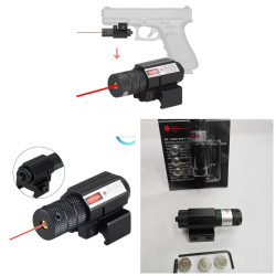 Mira Láser Roja Universal para Pistola y Rifle | Ajustable con Montura