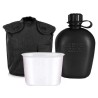Cantimplora Táctica Militar + Vaso Taza Aluminio 1lt
