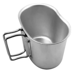 Cantimplora Táctica Militar + Vaso Taza Aluminio 1lt