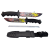 Cuchillo con diseño GUNS con rompe cristales