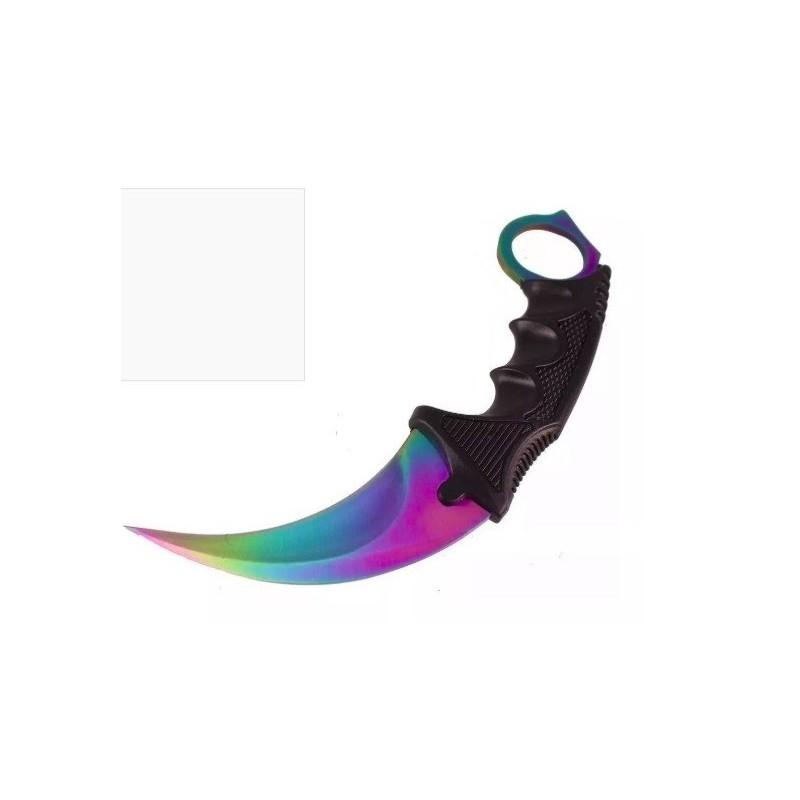 cuchillo KARAMBIT táctico tornasol