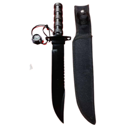 CUCHILLO SUPERVIVENCIA COLOR NEGRO