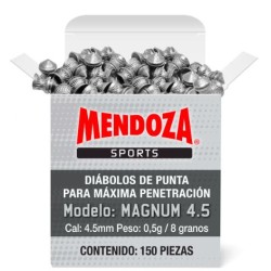 Diábolo magnum  4.5 de punta caja con 150 piezas Mendoza