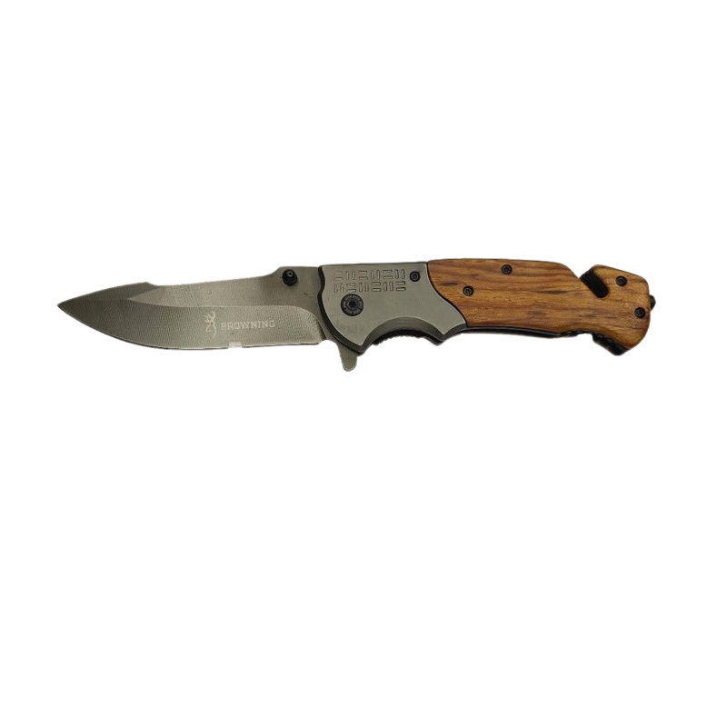 Navaja BROWNING tipo rescate empuñadura de madera