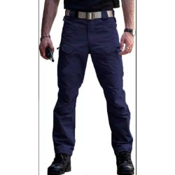 Pentalón Táctico Militar Tipo Cargo Azul