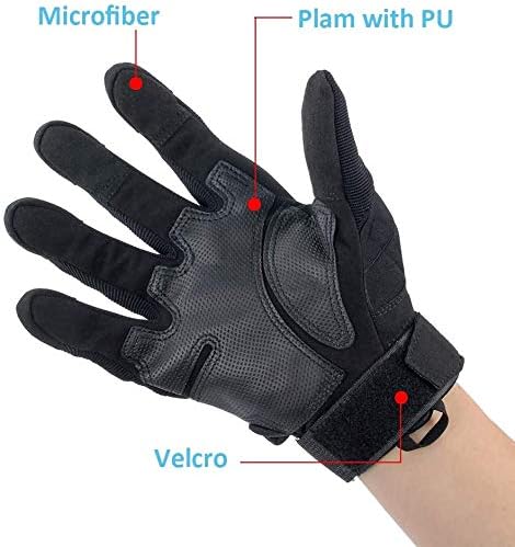 Guantes Tacticos Militares dedo completo touch negros