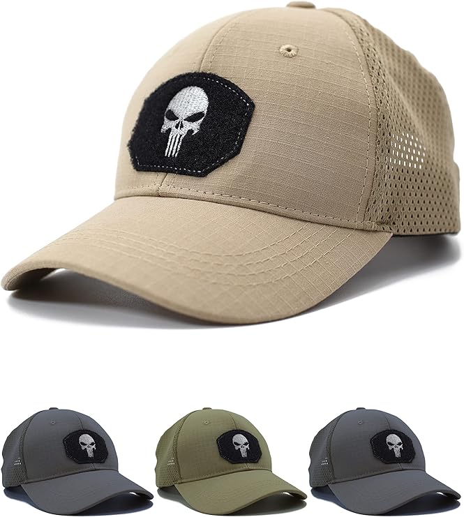 Gorra tactica diseño calavera porta parche unisex