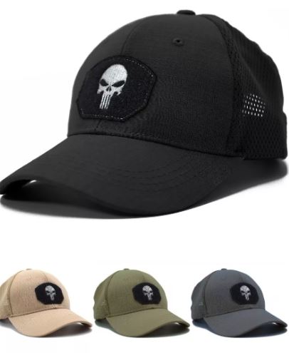 Gorra tactica diseño calavera porta parche unisex