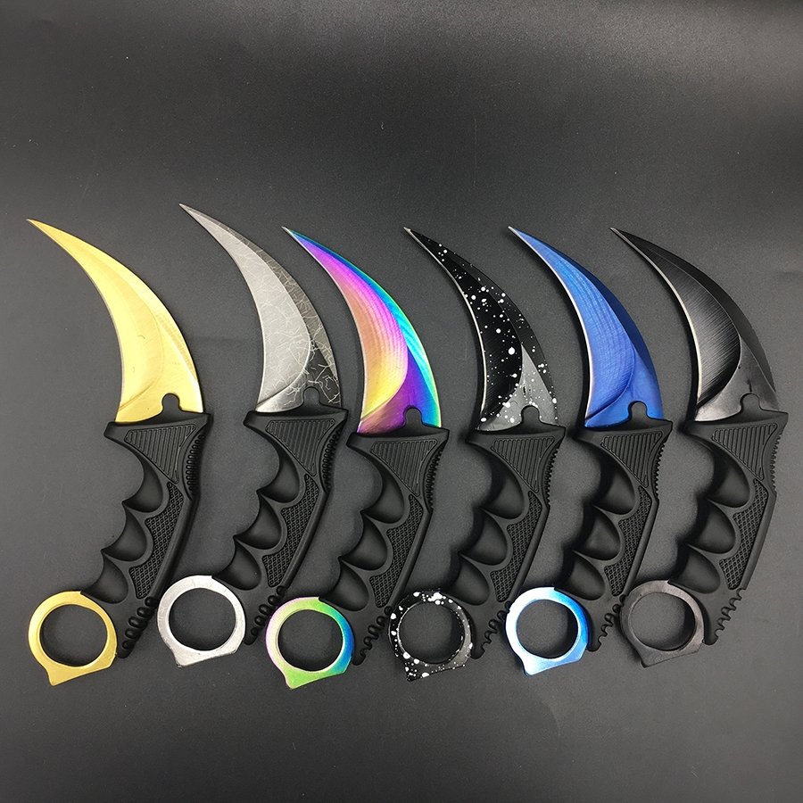 cuchillo KARAMBIT táctico tornasol