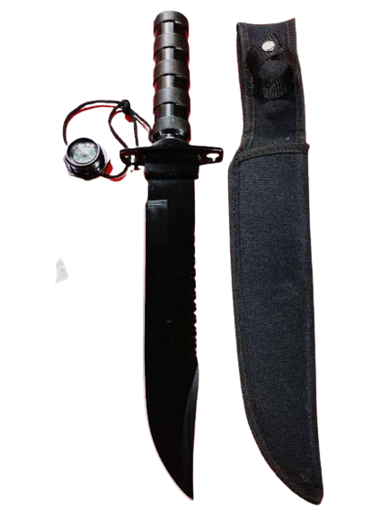 CUCHILLO SUPERVIVENCIA COLOR NEGRO