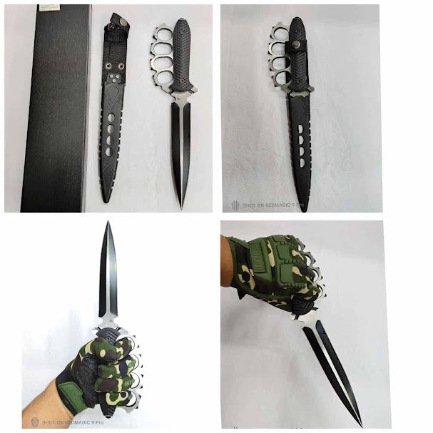 Cuchillo con Boxer acero inoxidable con funda