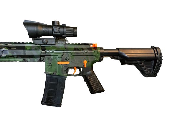 Rifle M416 CAMUFLAJE VERDE Hidrogel