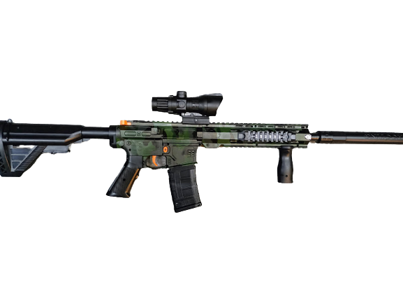 Rifle M416 CAMUFLAJE VERDE Hidrogel