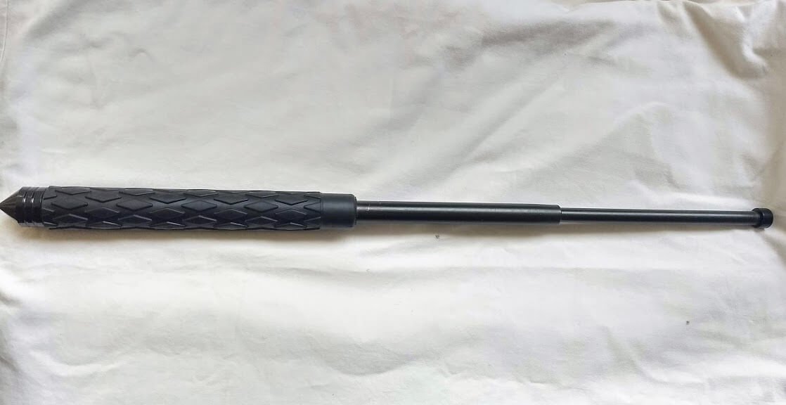 🥇Bastón Retráctil 21″con Punta rompe Vidrios Dragon Fire