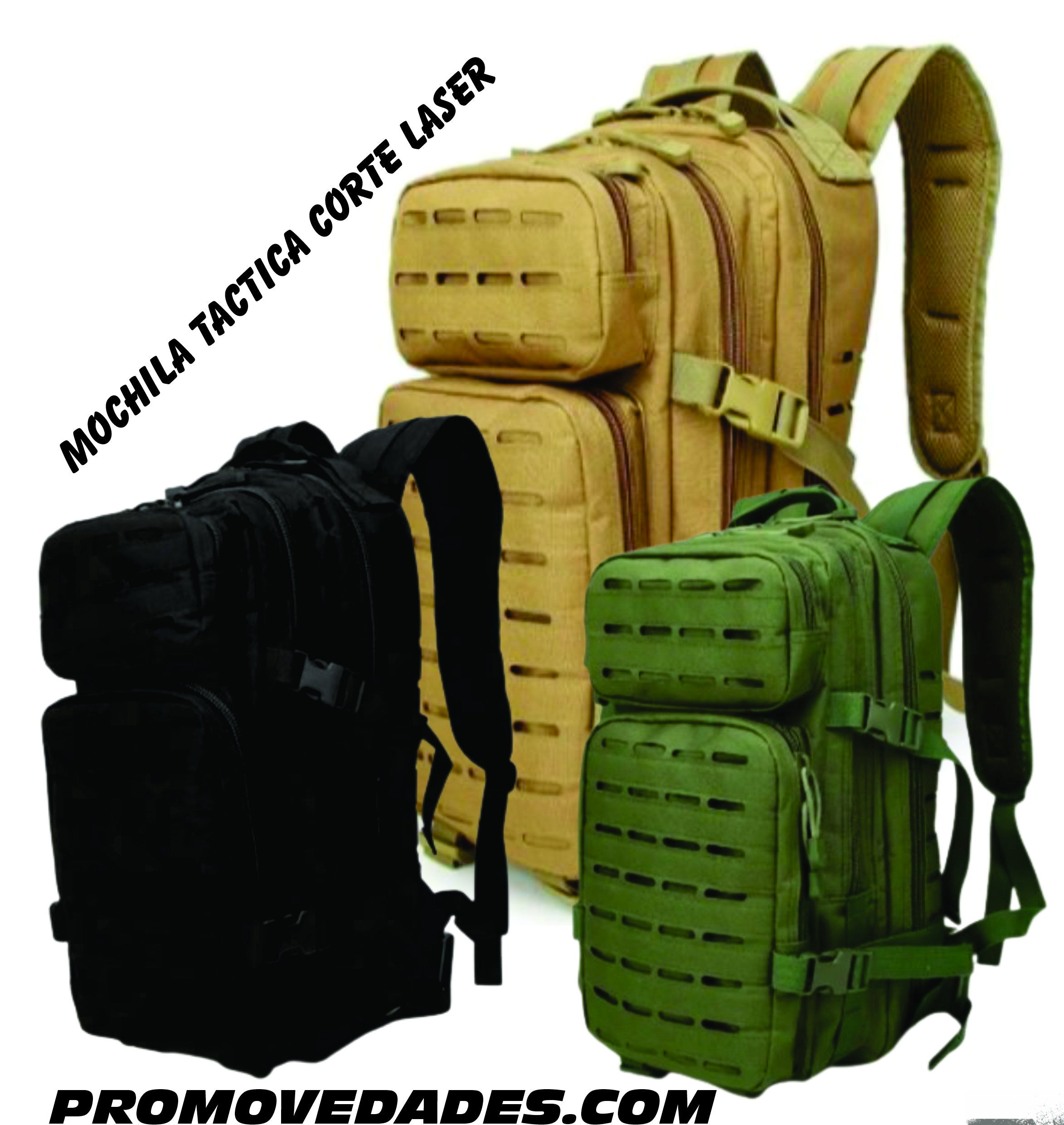 Mochila Táctica COMBATE corte laser