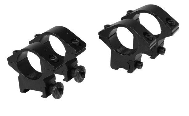 Mira telescópica 4 x 32 con doble montura Mendoza