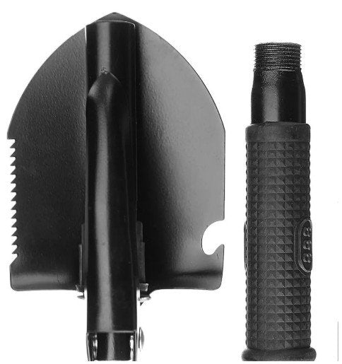 Pala plegable para campismo con funda