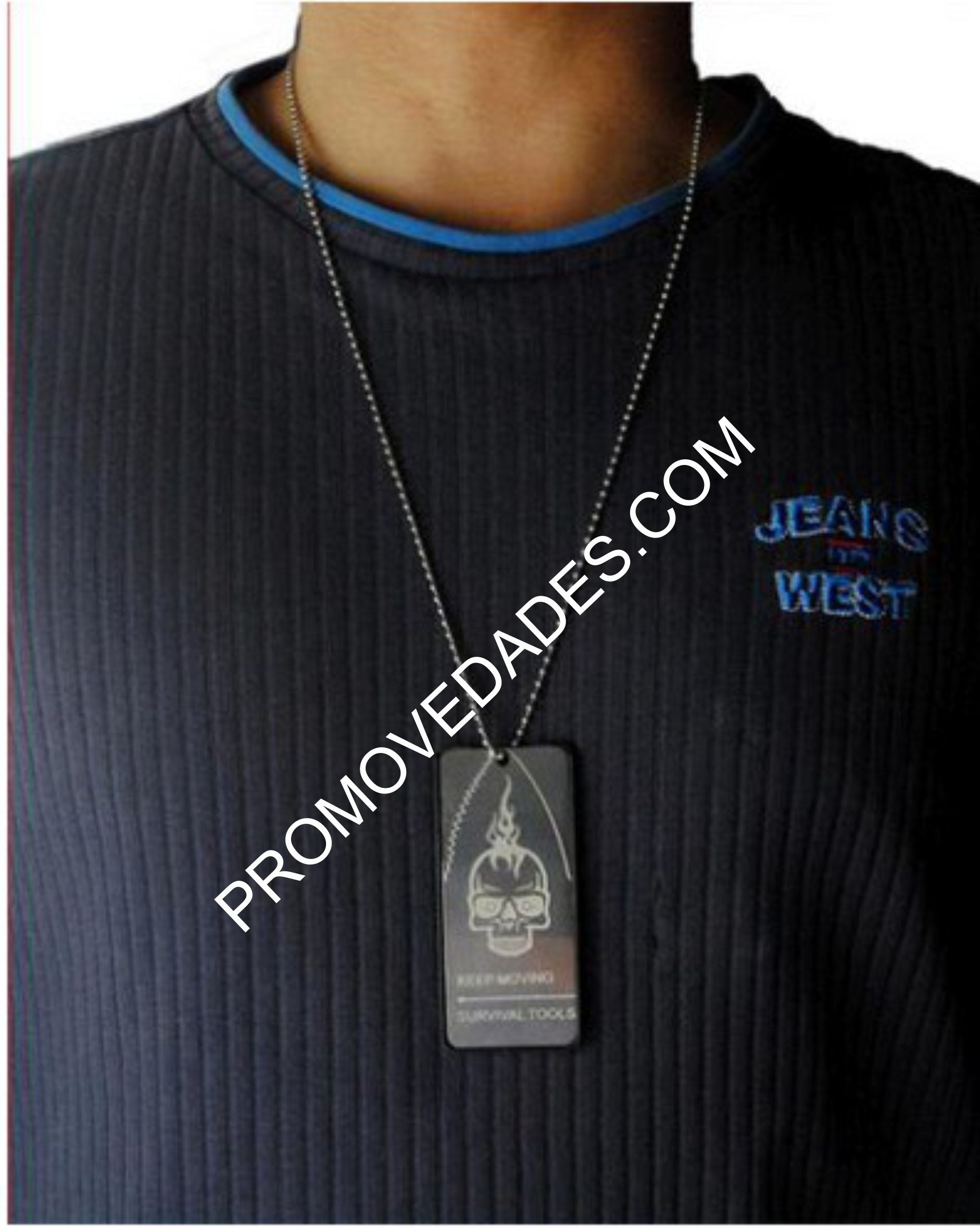 Placa navaja collar para supervivencia