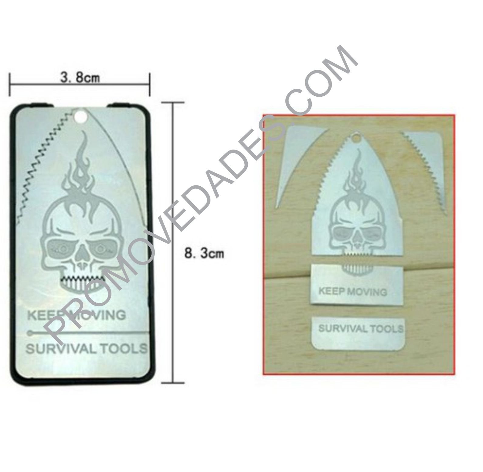 Placa navaja collar para supervivencia