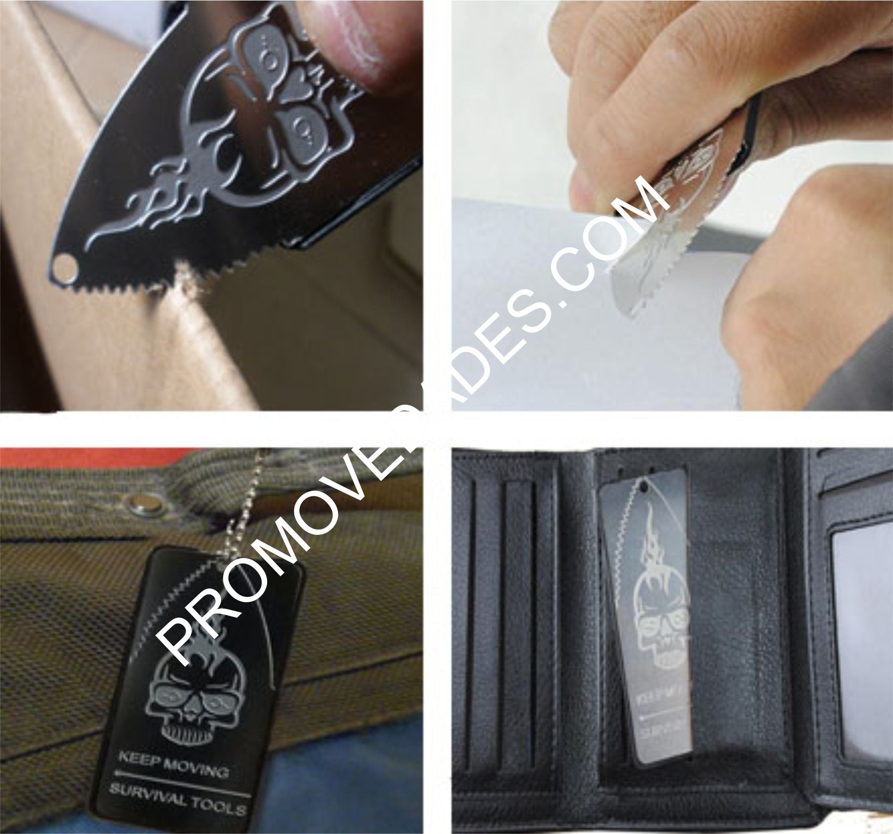 Placa navaja collar para supervivencia