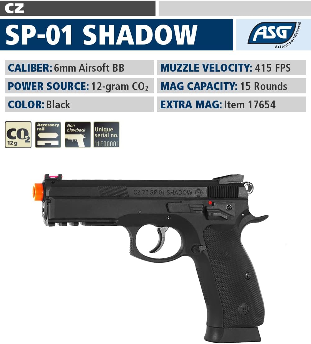 Pistola De Balines Shadow Sp-01 Co2 6mm