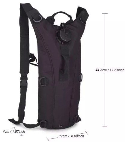 Mochila táctica de hidratación 3 lt