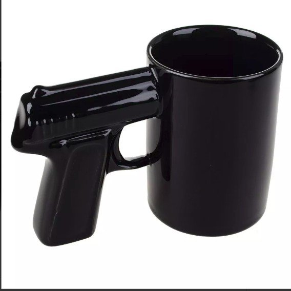 Taza De Cerámica Agarradera En Forma De Pistola