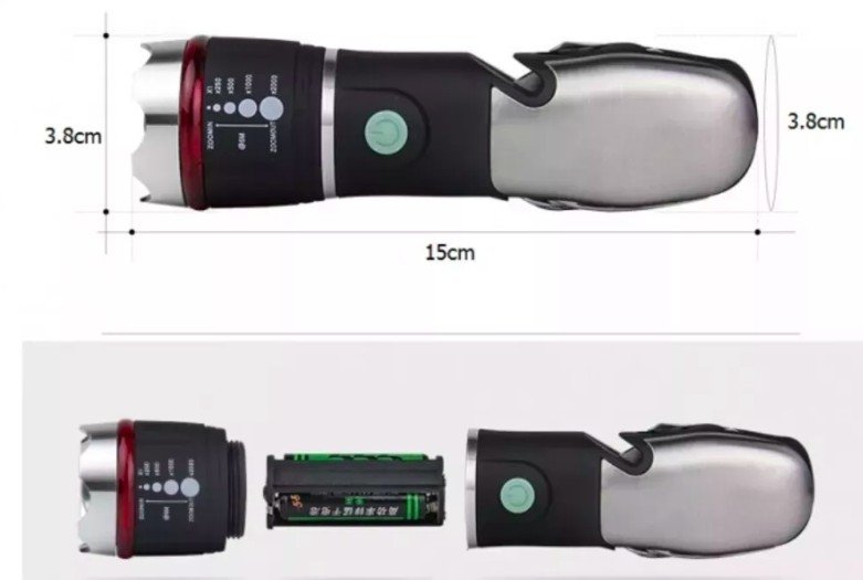 Linterna TACTICA 3000 Lúmenes Todo En 1 Con 10 Herramientas Y Navaja 2020