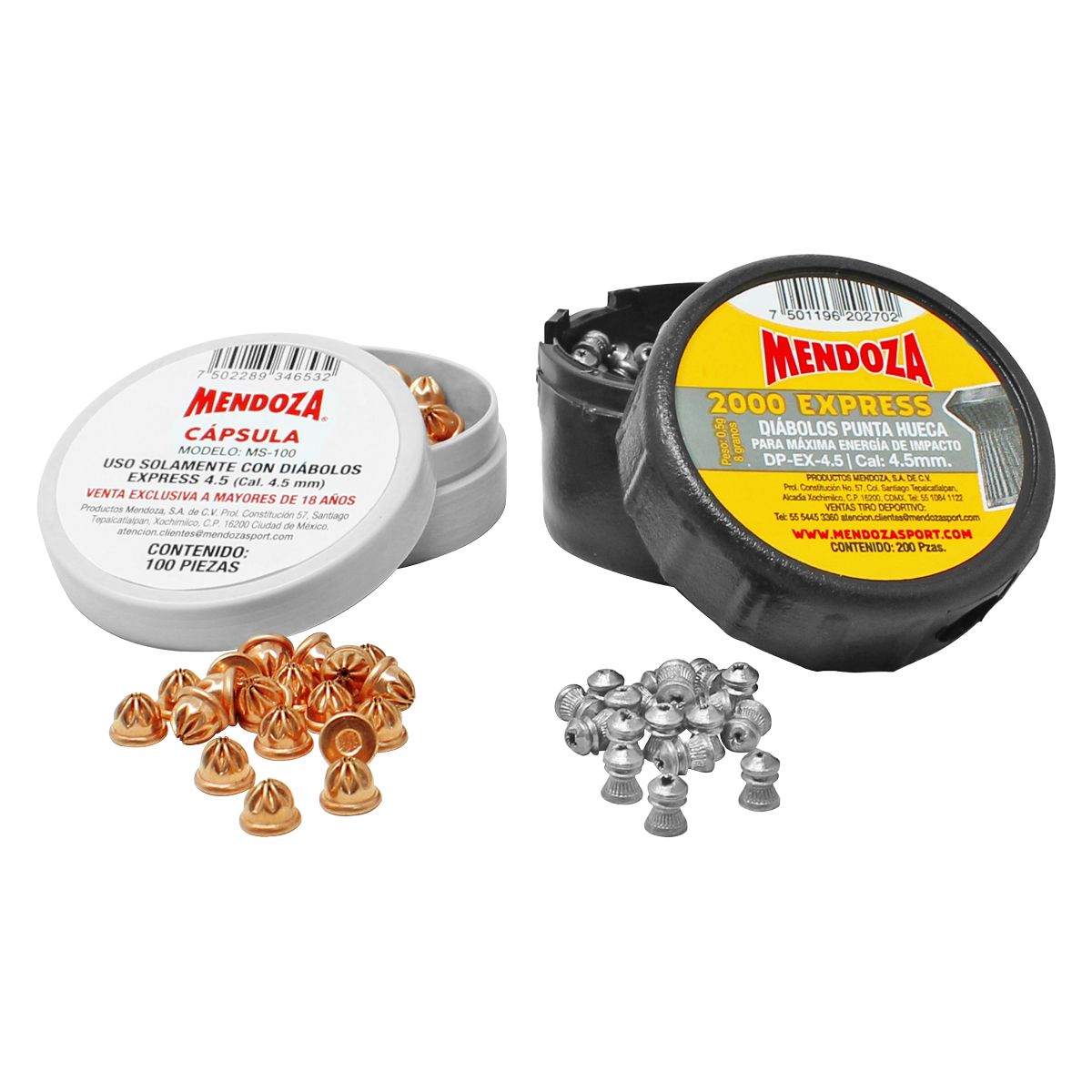 Kit de 100 salvas + 200 Diábolos calibre 4.5 mm Mendoza 2025