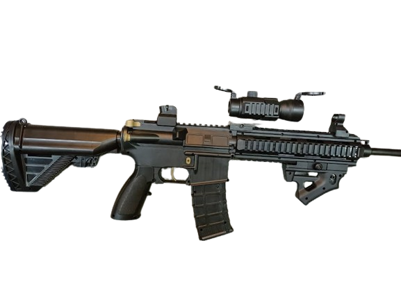Rifle M416 negro con tambor y cargador hidrogel