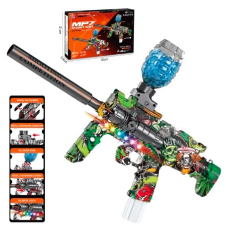 Pistola Mp7 hidrogel colores 2025