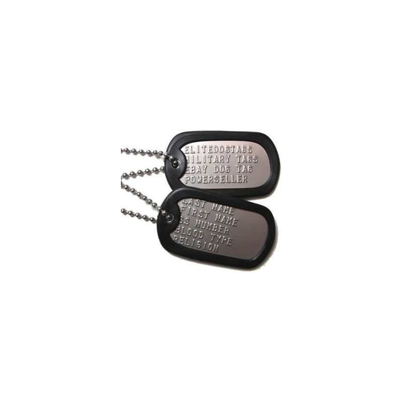 Placas De Identificación Dog Tag EEUU Army Militar Modelo STEEL Perrera